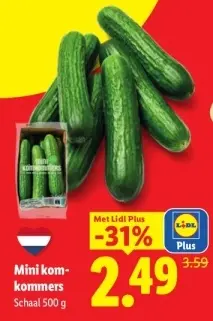 Aanbieding: Mini komkommers