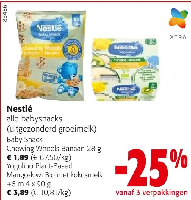 Aanbieding: alle babysnacks (uitgezonderd groeimelk)