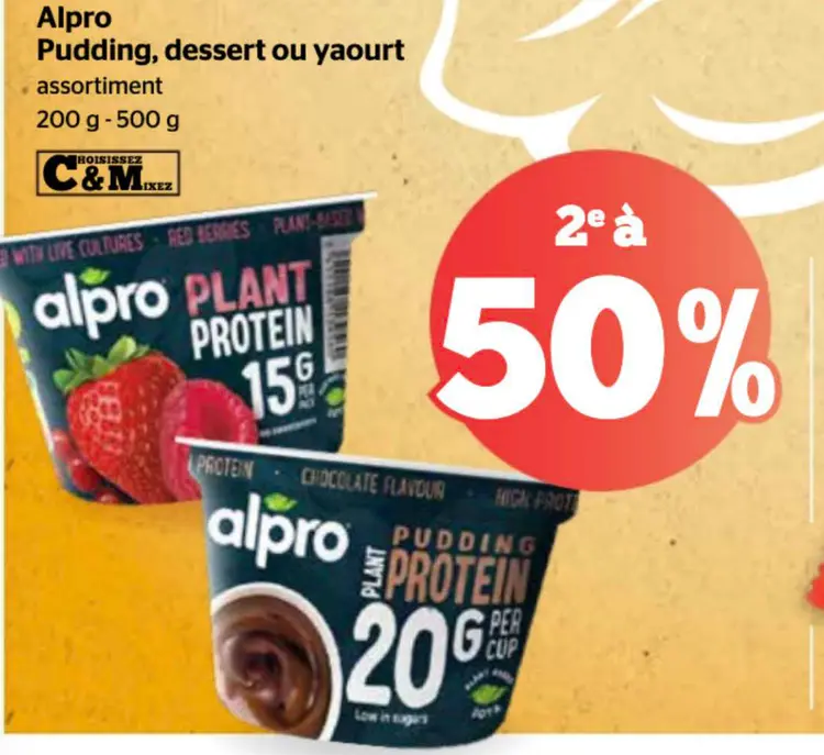 Offre: Pudding, dessert ou yaourt