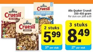 Aanbieding: Quaker Cruesli