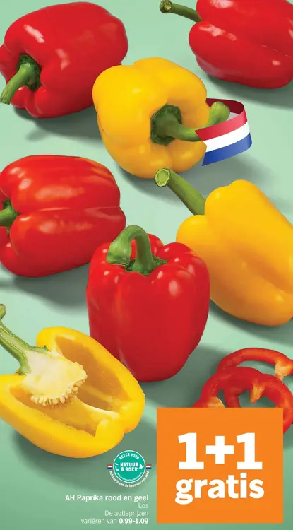 Aanbieding: Paprika rood en geel