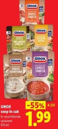 Aanbieding: Soep in zak