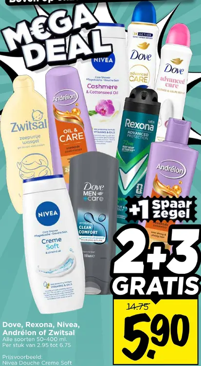 Aanbieding: Douche, Rexona, Nivea, Andrélon of Zwitsal