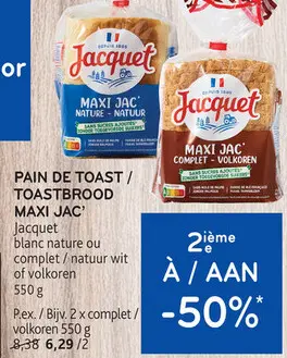 Offre: Pain de toast / toastbrood maxi jac'