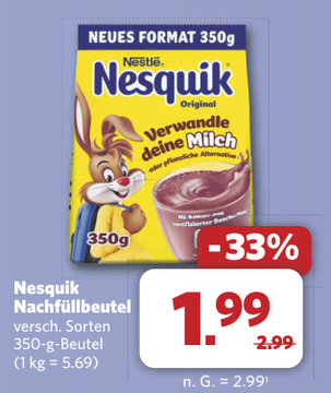 Aanbieding: Nesquik Nachfüllbeutel versch. Sorten