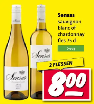 Aanbieding: Sauvignon blanc of chardonnay