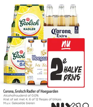 Aanbieding: Corona, Grolsch Radler of Hoegaarden