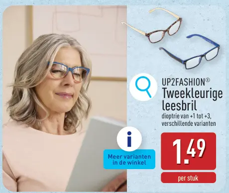 Promotie: Tweekleurige leesbril