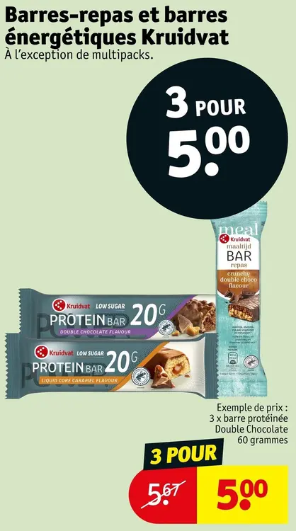Offre: Barres-repas et barres énergétiques