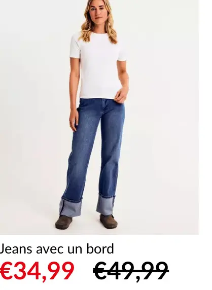 Offre: Jeans avec un bord