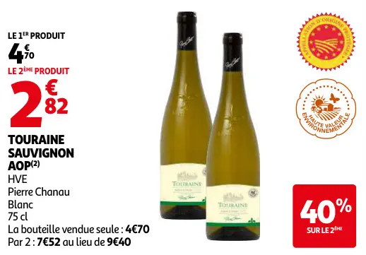 Promotie: Touraine sauvignon aop