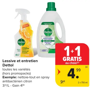 Offre: Lessive et entretien Dettol