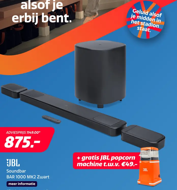 Aanbieding: JBL BAR 1000 M2 Zwart