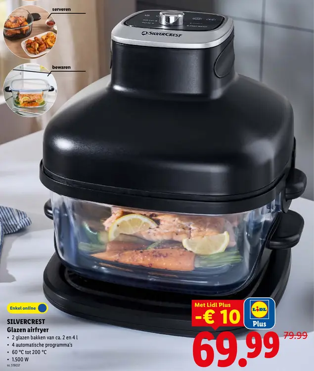 Promotie: Glazen airfryer
