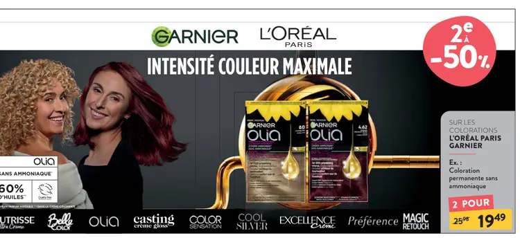 Offre: Coloration permanente sans ammoniaque
