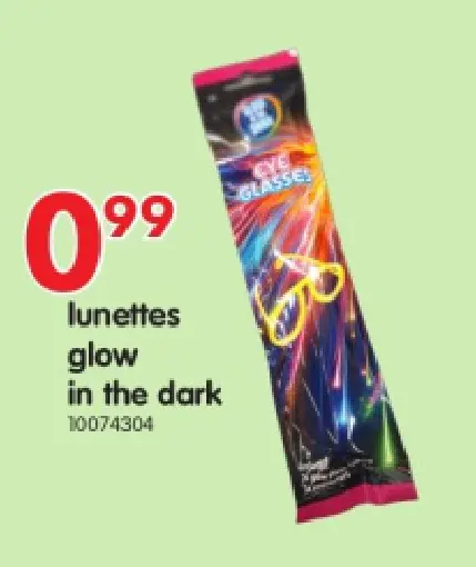 Offre: lunettes glow in the dark
