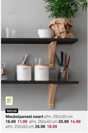 Aanbieding: Meubelpaneel zwart