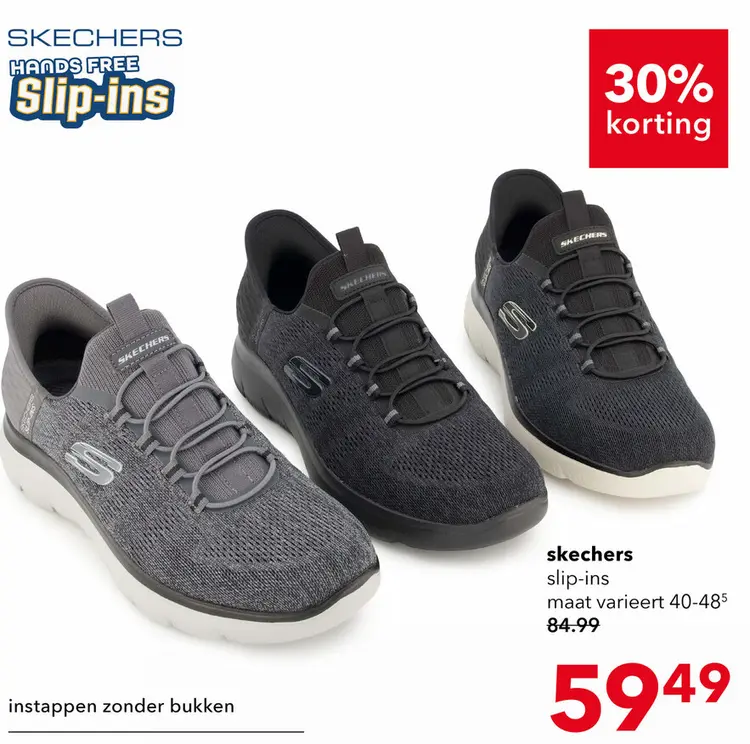 Aanbieding: Skechers Slip-ins: Summits Key Pace heren sneakers zwart wit