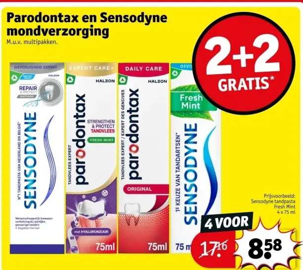 Aanbieding: Parodontax en Sensodyne mondverzorging