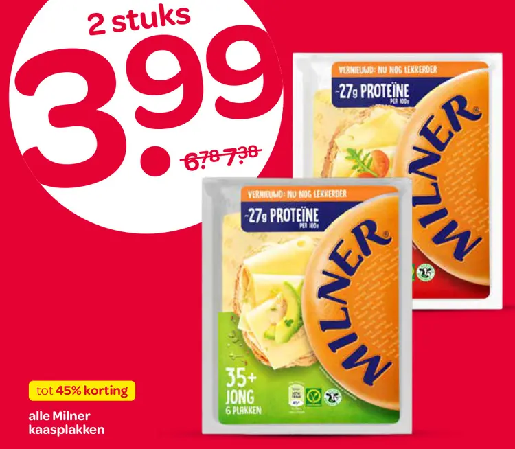 Aanbieding: Milner kaasplakken