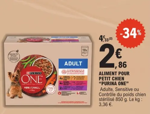 Promotie: Aliment pour petit chien "PURINA ONE"
