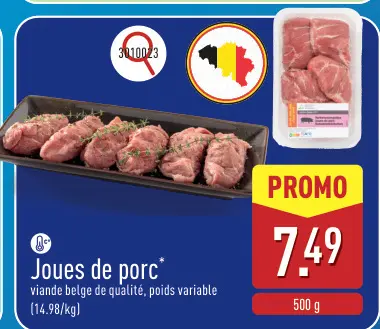 Offre: Joues de porc