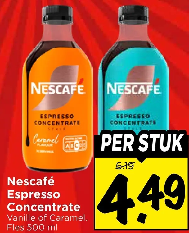 Aanbieding: Espresso concentrate vanille of caramel