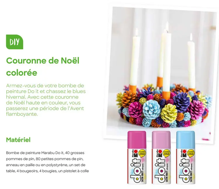 Offre: Couronne de Noël colorée