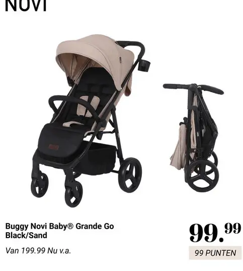 Aanbieding: Buggy Novi Baby® Grande Go Black/Sand