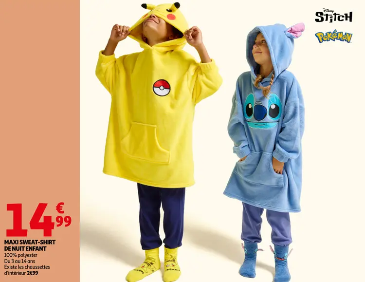 Offre: Maxi sweat-shirt de nuit enfant