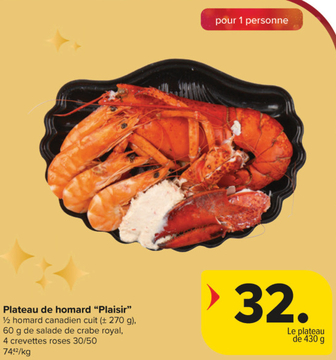 Offre: Plateau de homard "Plaisir"