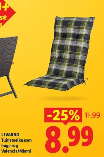 Aanbieding: Tuinstoelkussen hoge rug