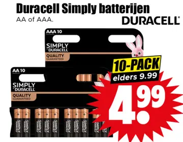 Aanbieding: Duracell Simply batterijen