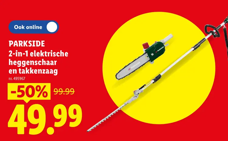Promotie: 2-in-1 elektrische heggenschaar en takkenzaag
