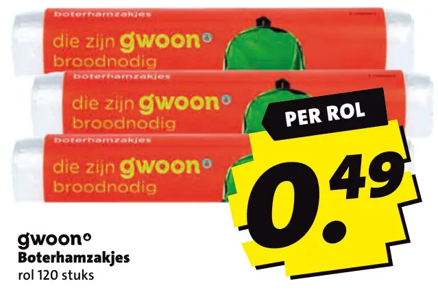 Aanbieding: Boterhamzakjes