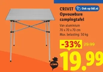 Aanbieding: Opvouwbare campingtafel