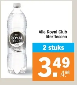 Aanbieding: Royal Club literflessen