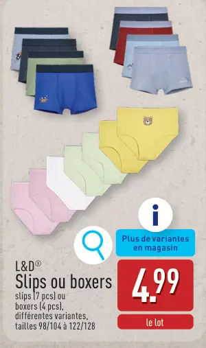 Offre: Slips ou boxers