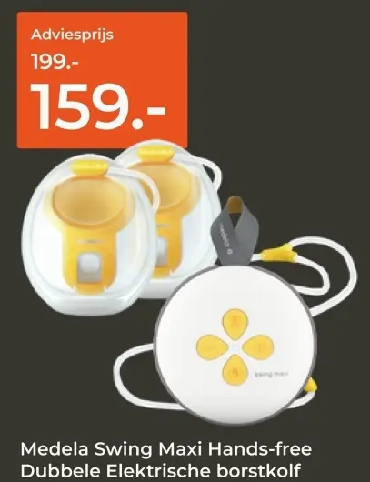 Aanbieding: Swing Maxi Hands-free Dubbele Elektrische borstkolf