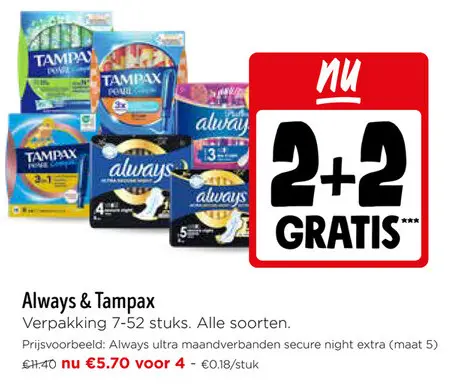Promotie: Always & Tampax