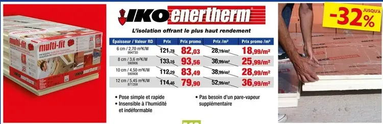 Offre: Multi-Fit panneau isolant 120x60x6 cm R2,7 4,32m² 6 pièces