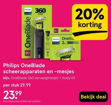 Aanbieding: Philips OneBlade scheerapparaten en -mesjes