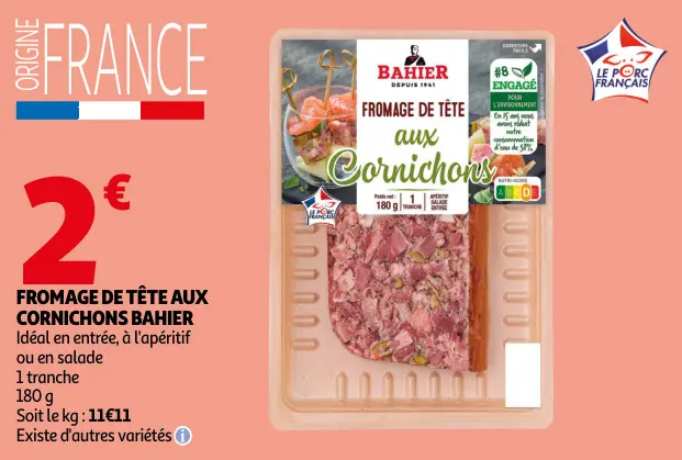 Promotie: Fromage de tête aux Cornichons