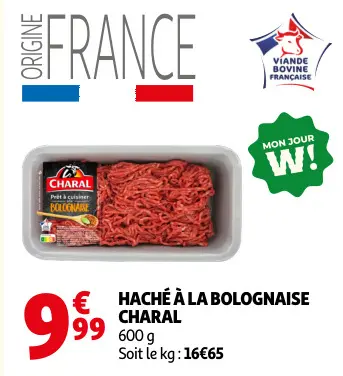 Promotie: Haché à la bolognaise
