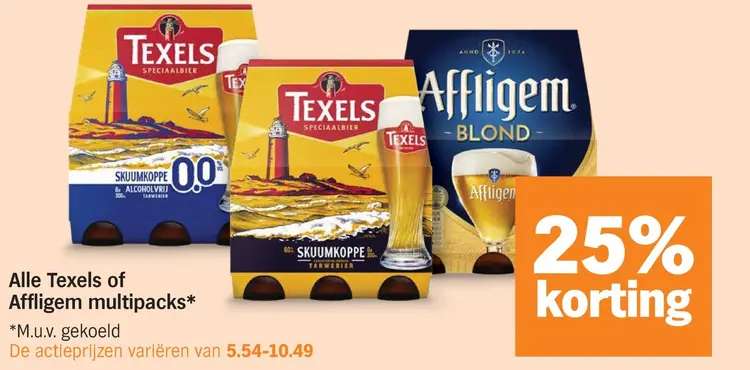 Aanbieding: Texels or Affligem multipacks
