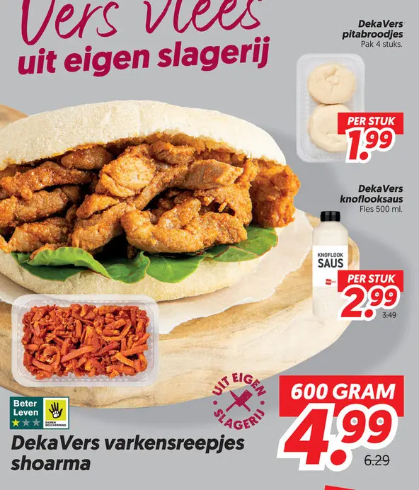Varkensreepjes shoarma