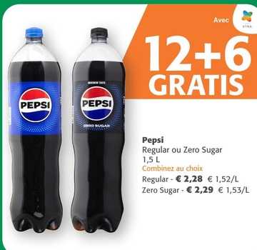 Offre: Pepsi Regular ou Zero Sugar