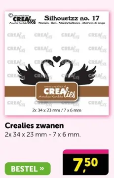 Aanbieding: Crealies zwanen