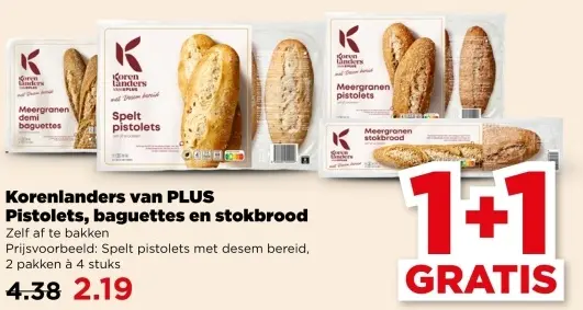 Aanbieding: Pistolets, baguettes en stokbrood