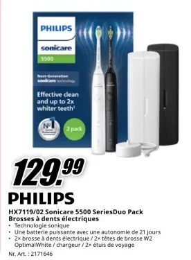 Offre: Sonicare 5500 Series Duo Pack